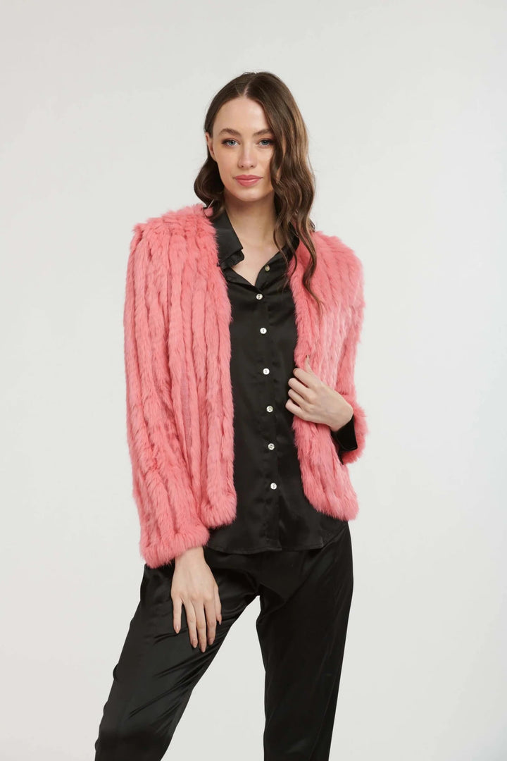 365 DAYS Short Fur Jacket - Flamingo Fur Coat 365 days