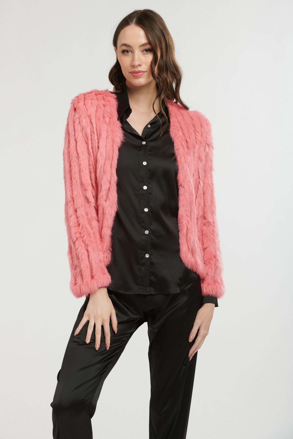 365 DAYS Short Fur Jacket - Flamingo Fur Coat 365 days