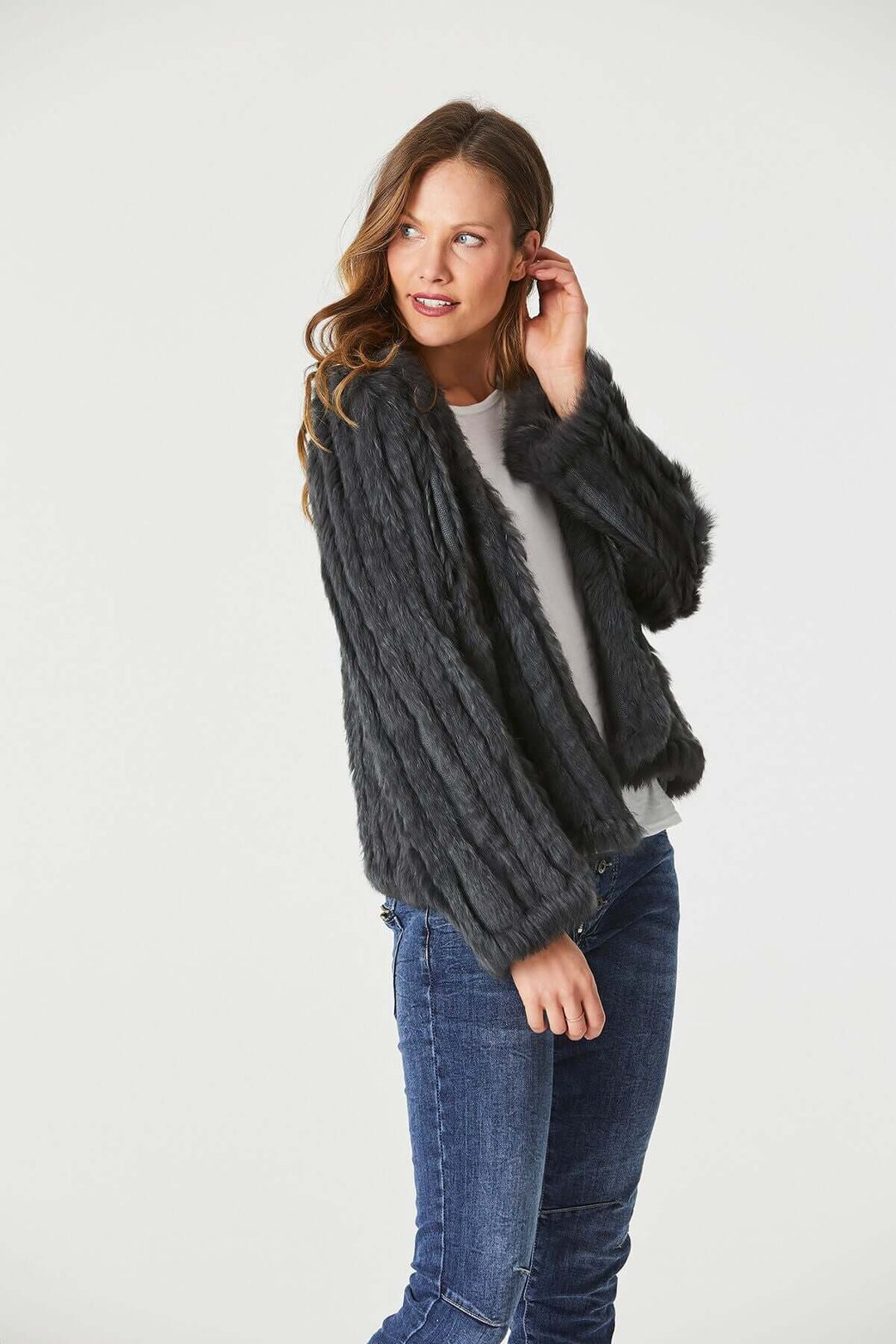 365 Days Short Fur Jacket - Steele fur coat 365 days