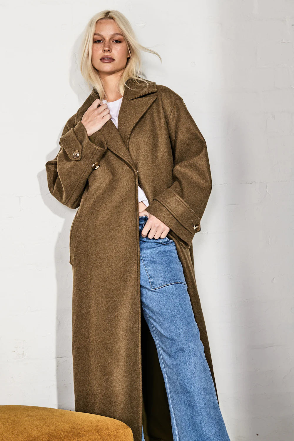 Kireina Gwyneth Coat - Khaki Coats & Jackets Kireina   