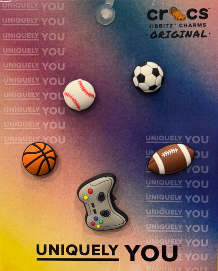 CROC JIBBITz - Sports 5 pack Shoes Croc Accessories