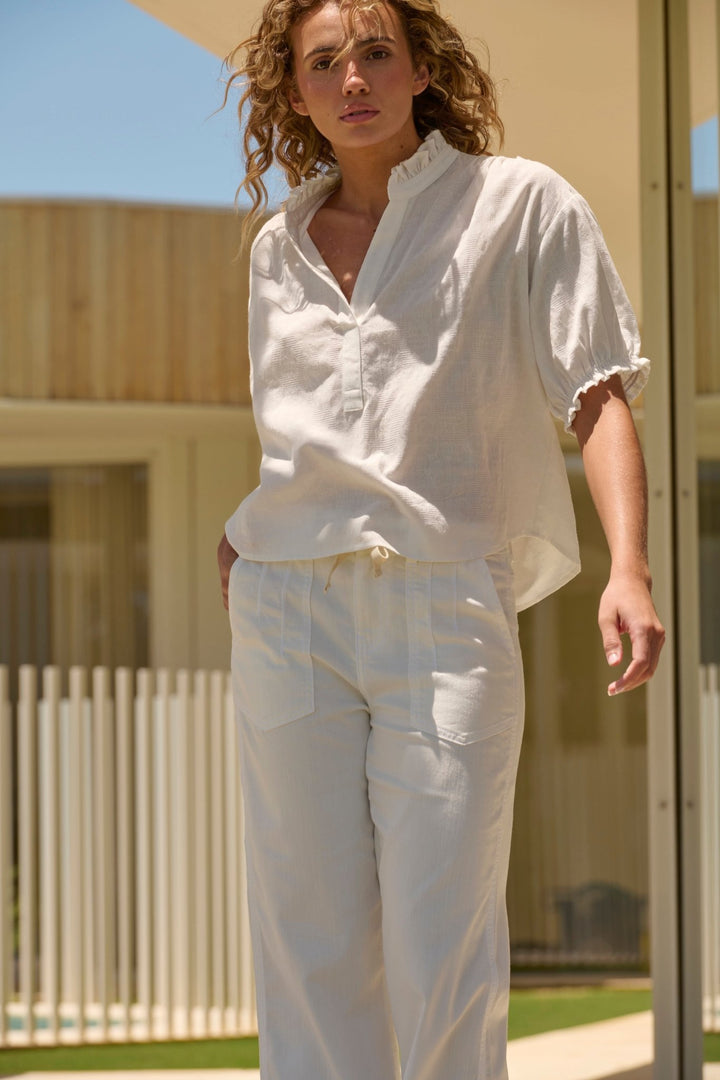 Amber Shirt - White Kireina