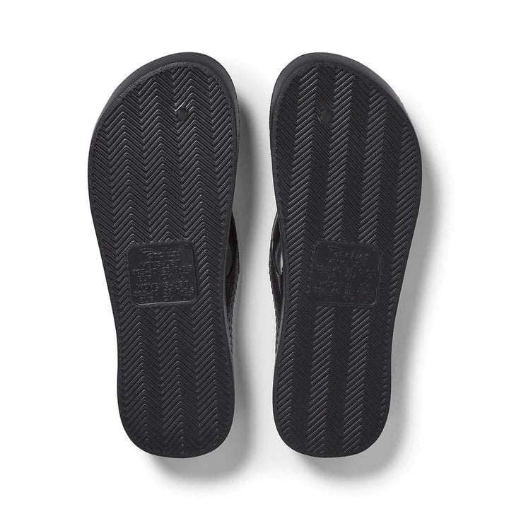 Archies Arch Support Thongs - Black Shoes Archies