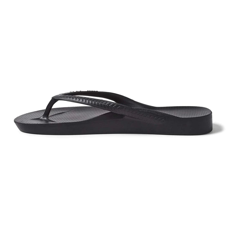 Archies Arch Support Thongs - Black Shoes Archies