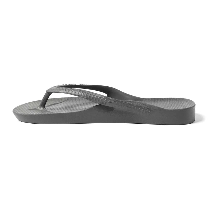 Archies Arch Support Thongs - Charcoal Shoes Archies
