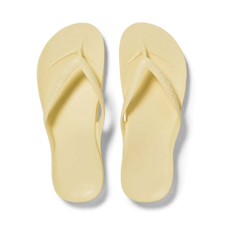 Archies Arch Support Thongs - Lemon Shoes Archies