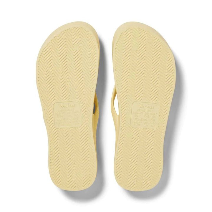 Archies Arch Support Thongs - Lemon Shoes Archies
