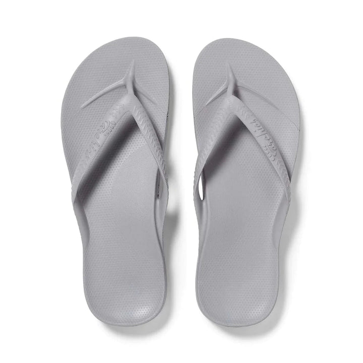 Archies Arch Support Thongs - Light Grey Shoes Archies