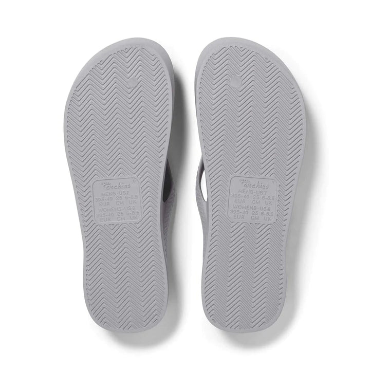 Archies Arch Support Thongs - Light Grey Shoes Archies