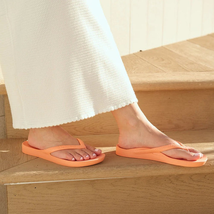 Archies Arch Support Thongs - Orange Shoes Archies