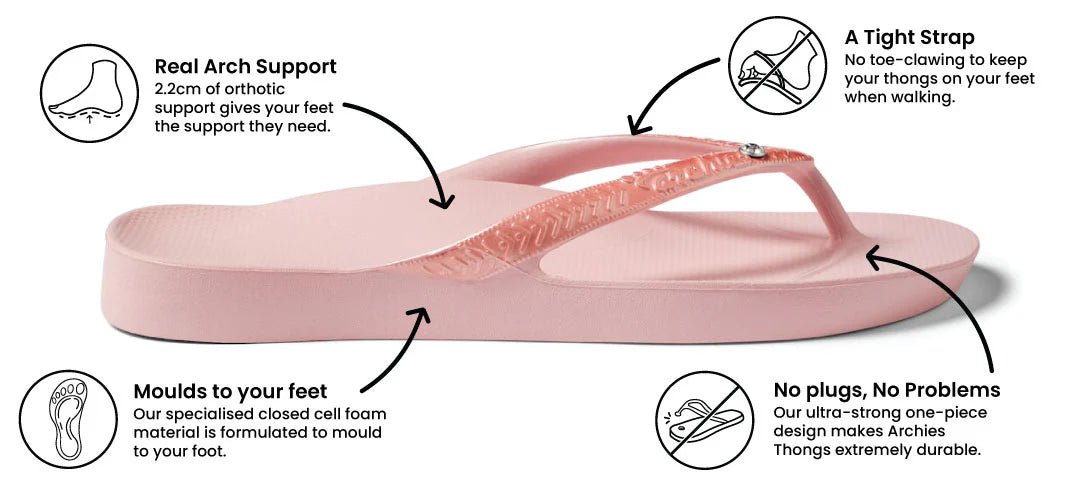 Garnet Furniture Archies Flip Flops Amazon Pink Arch Thongs