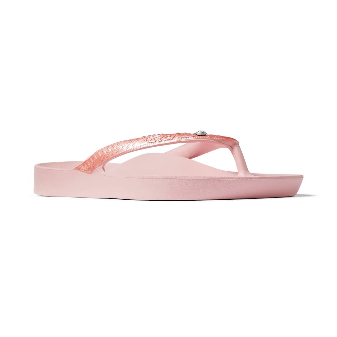 Archies Arch Support Thongs - Pink Shimmer Shoes Archies