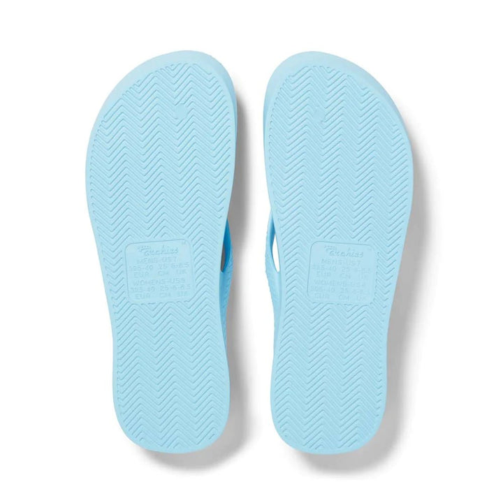 Archies Arch Support Thongs - Sky Blue Shoes Archies