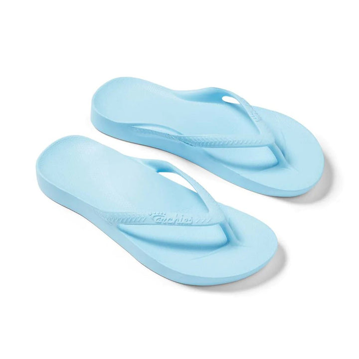 Archies Arch Support Thongs - Sky Blue Shoes Archies