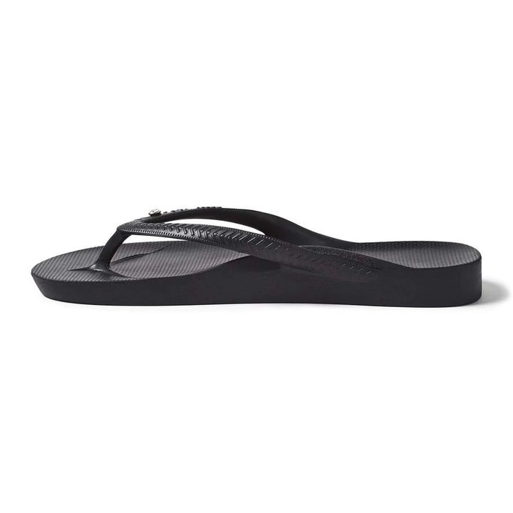 Archies 'Crystal' Arch Support Thongs - Black Shoes Archies