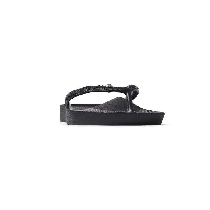 Archies 'Crystal' Arch Support Thongs - Black Shoes Archies