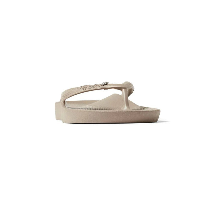 Archies 'Crystal' Arch Support Thongs - Taupe Shoes Archies