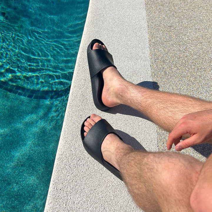 Archies Support Slides - BLACK Shoes Archies