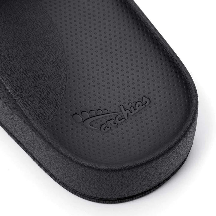 Archies Support Slides - BLACK Shoes Archies
