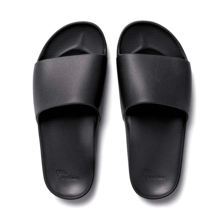 Archies Support Slides - BLACK Shoes Archies