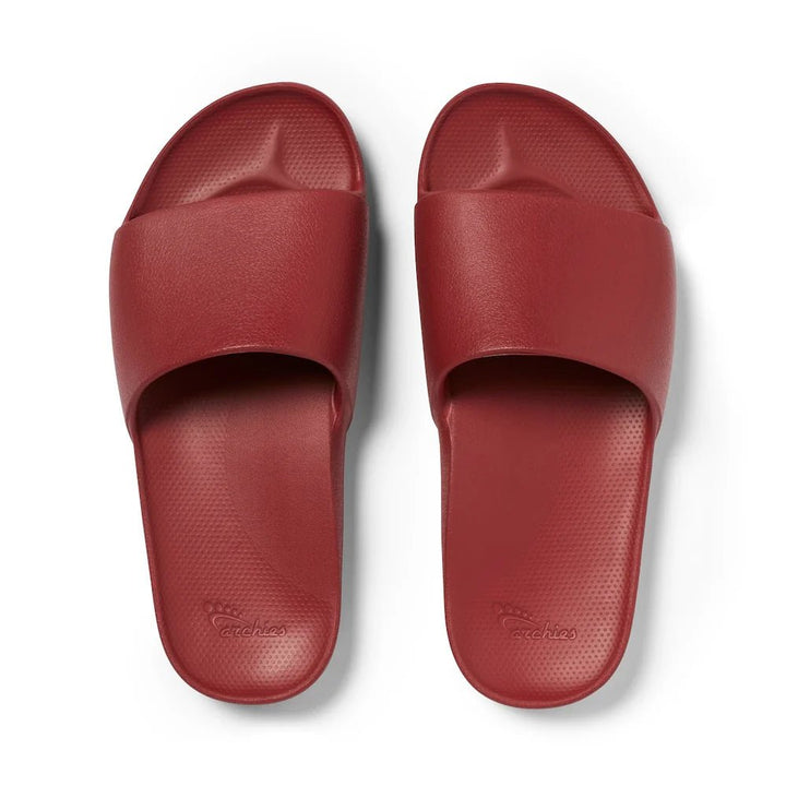 Archies Support Slides - Limited Edition Sangria Red Shoes Archies