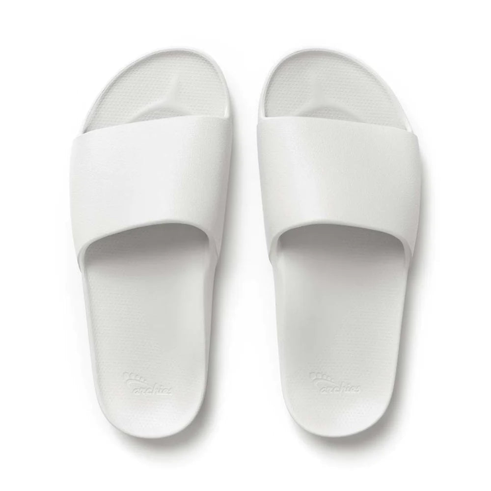 Archies Support Slides - White Shoes Archies