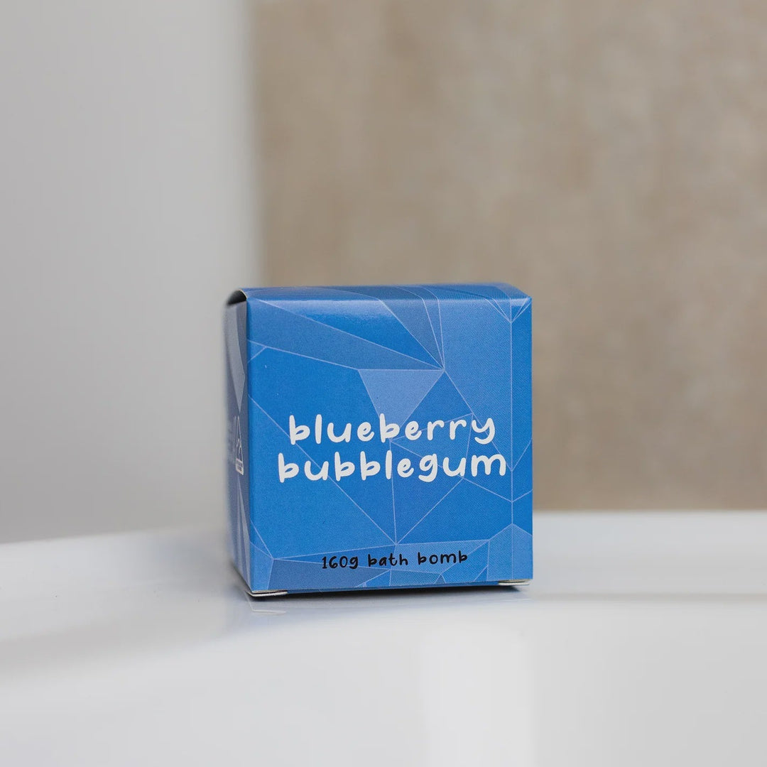 Blueberry Bubblegum Cube bath bomb Bath Bomb Wild Emery Pty Ltd