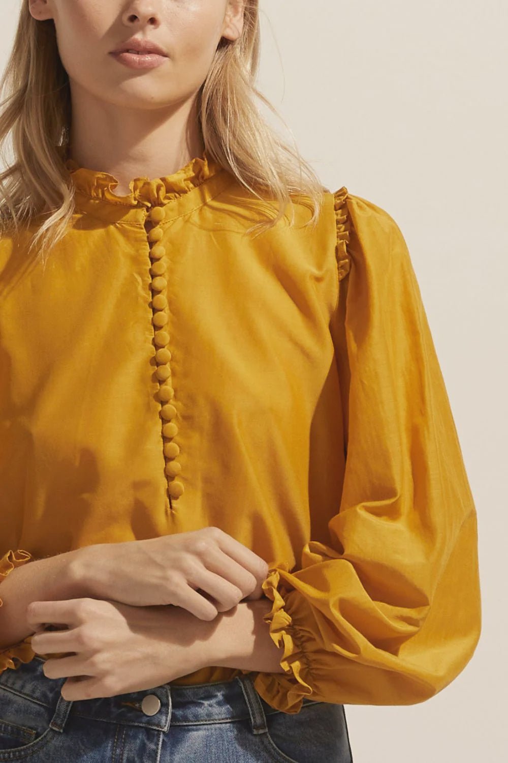 Context top - Ochre blouse Zoe Kratzmann