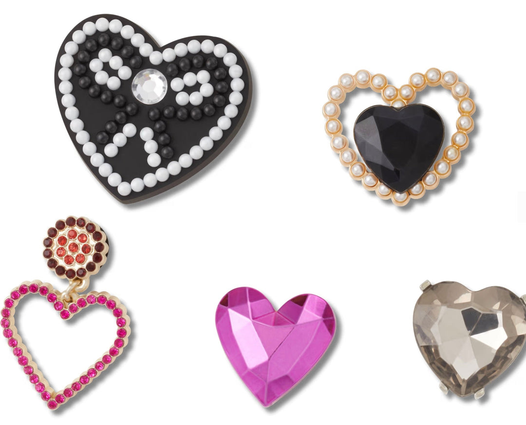 CROC JIBBITz - All of the hearts 5 pack Shoes Croc Accessories
