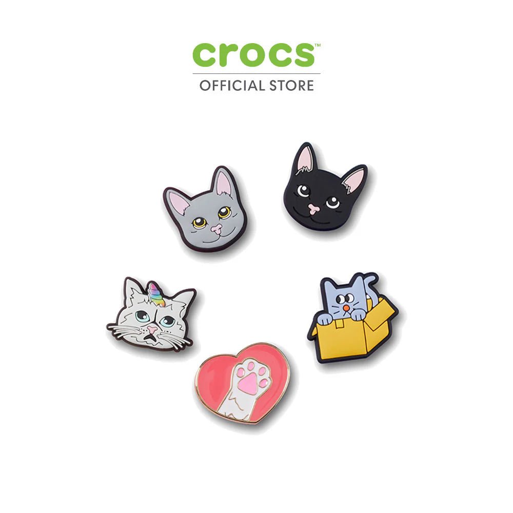 CROC JIBBITz - Cats 5 pack Shoes Croc Accessories