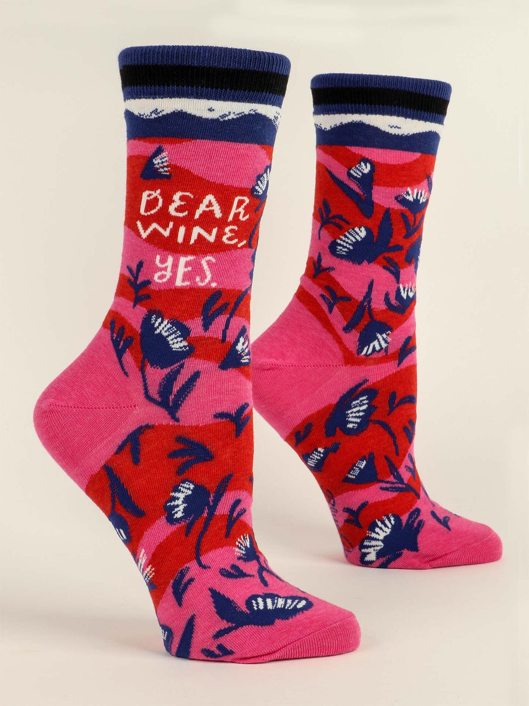 "Dear wine, Yes" socks socks Blue Q Socks