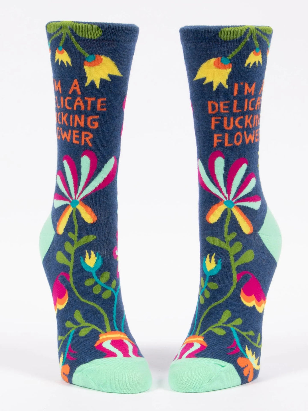 "Delicate Flower" Socks socks Blue Q Socks