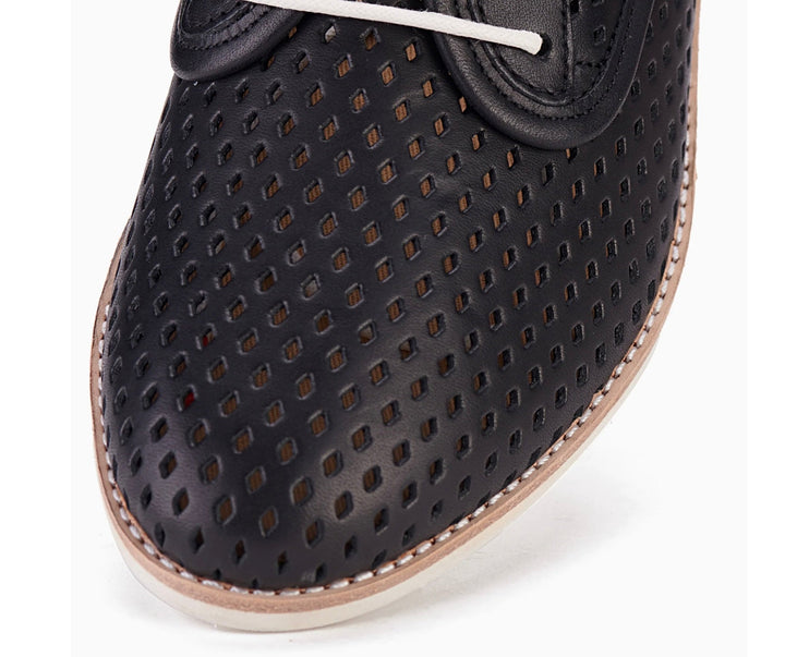 Derby Punch Black ROLLIE Shoes Rollie