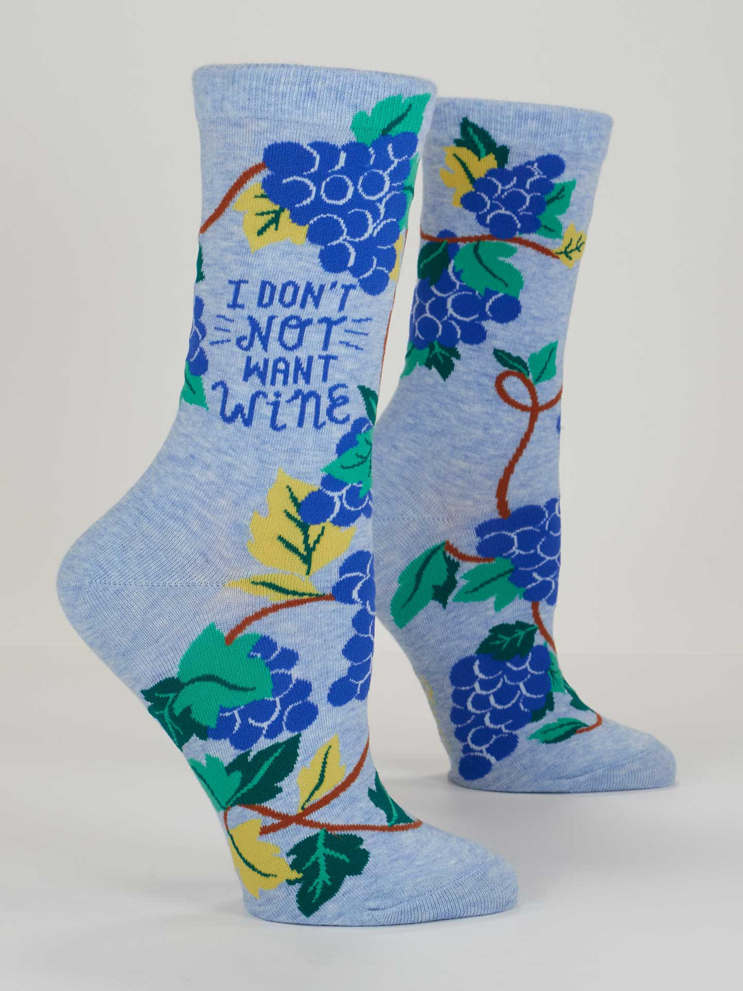 "Don't not want wine" socks socks Blue Q Socks