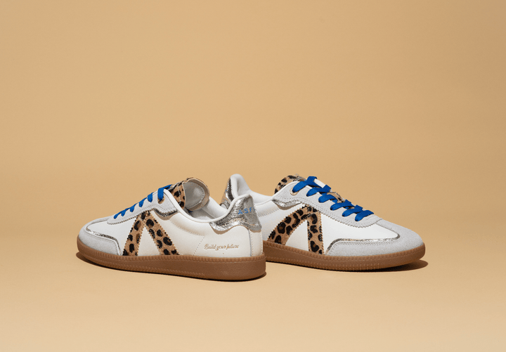 ELITE CLASSIC WHITE LEOPARD SILVER BLUE sneakers ASFVLT SNEAKERS