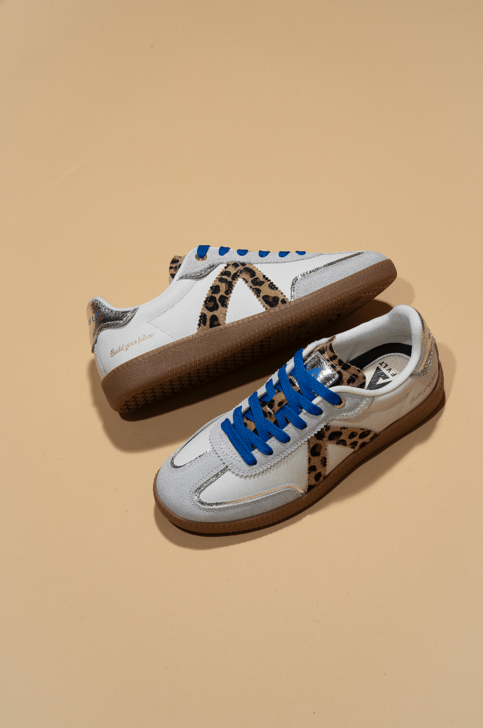 ELITE CLASSIC WHITE LEOPARD SILVER BLUE sneakers ASFVLT SNEAKERS