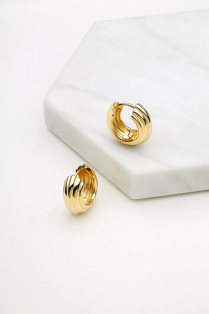 Eliza hoop gold earing Zafino Jewellery