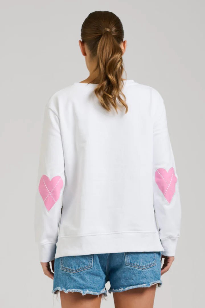 EST 1971 Zipside Classic Cotton Sweatshirt - White Hearts windcheeter Est 1971