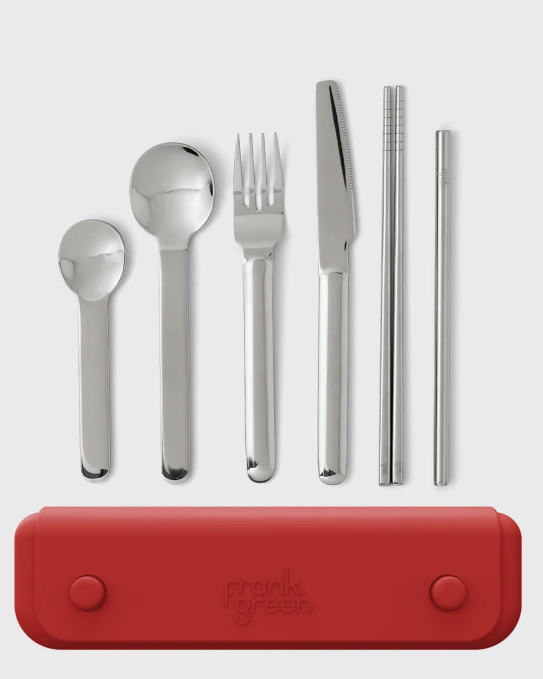 Frank Green Premium Stainless Steel Utensil Set - Atomic Red Drink Bottles Frank Green