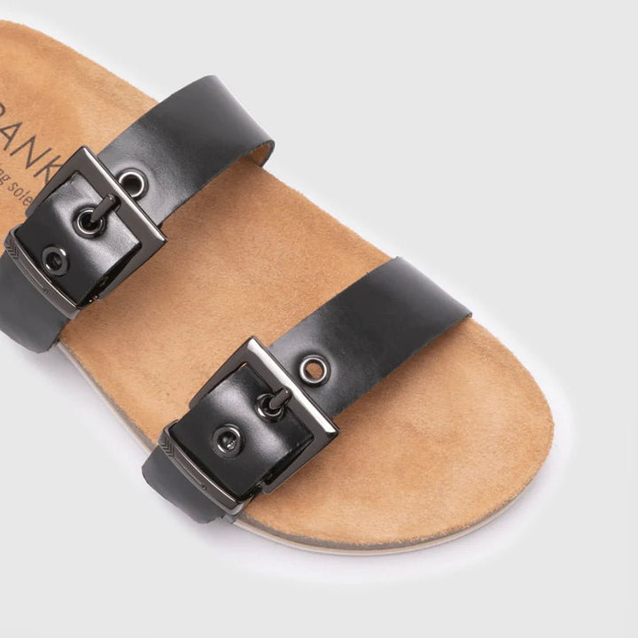 Frankie4 Sandy III Black Slides Shoes FRANKIE4