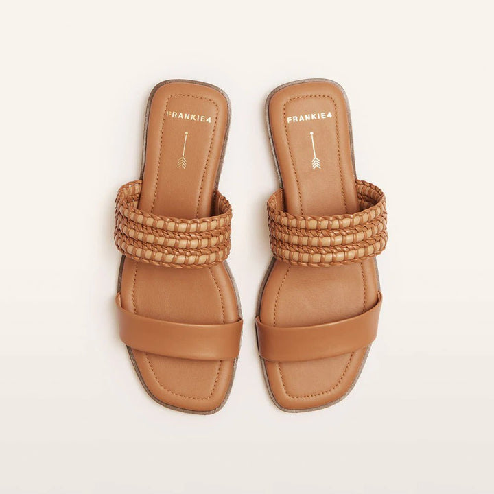 Frankie4 Sloane Sandal - Tan Weave Shoes FRANKIE4