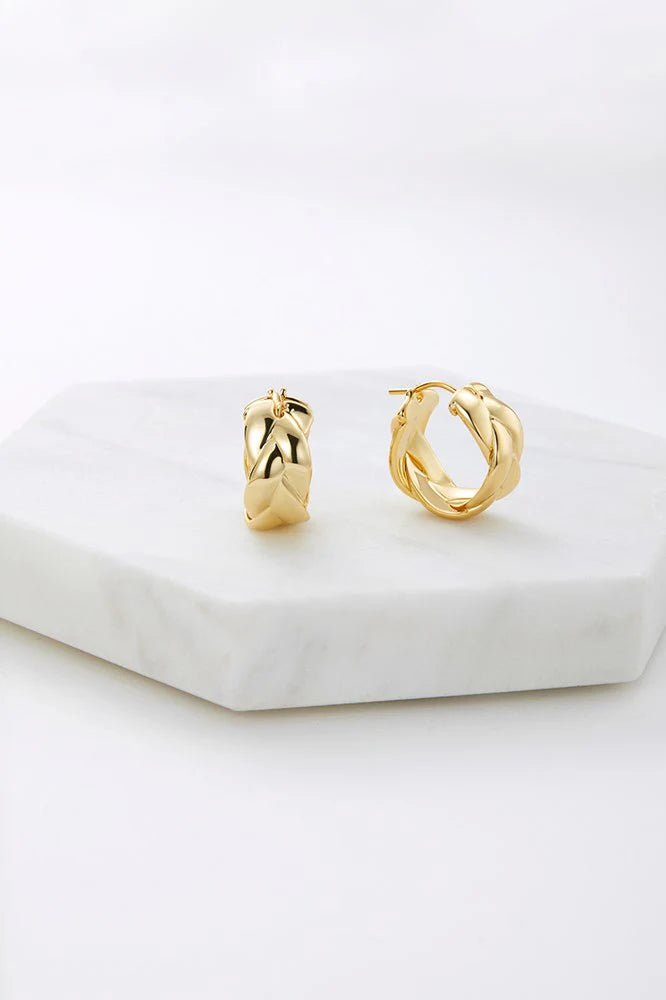 HArlow Huggie Gold earing Zafino Jewellery