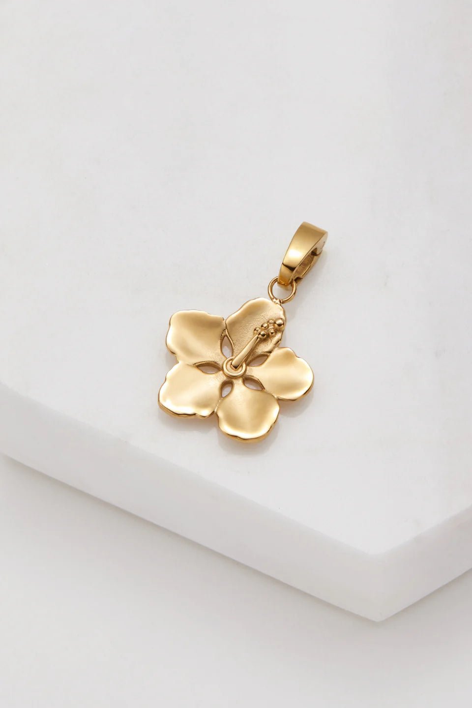Hibiscus Flower charm gold charms Zafino Jewellery