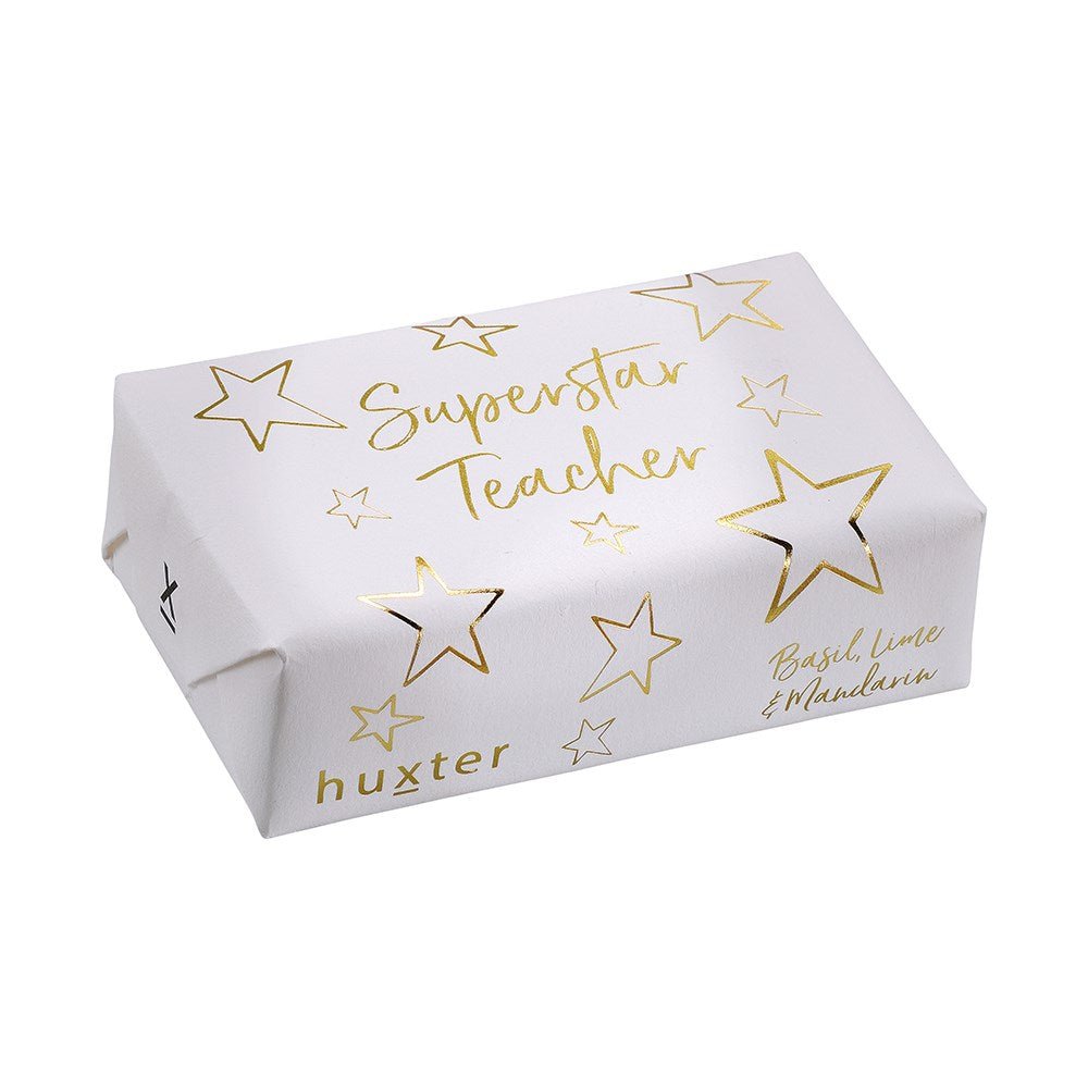 Huxter Soap - Superstar Teacher Gold Foil - Basil Lime and Mandarin Bar Soap HUXTER