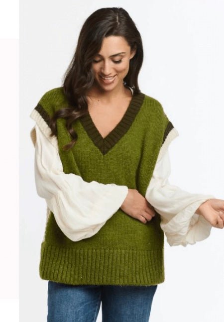 Italian Star Golf Vest Olive jumper Italian Star