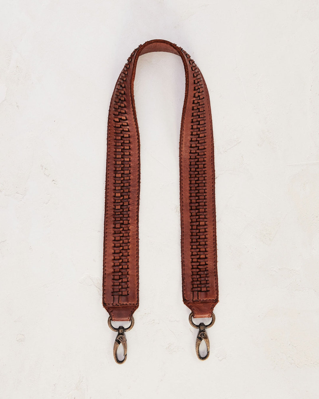 Juju Braided Leather Strap - Cognac Handbag JuJu