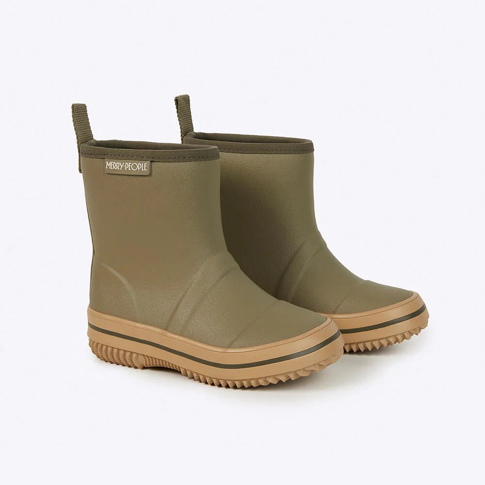KIDS Merry People Andie Boot - Khaki Green Gumboot Merry People