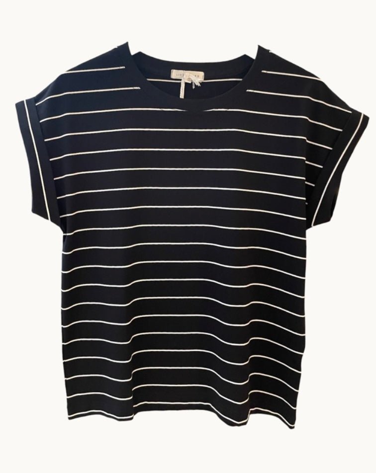 Little Lies Rhodes Tee - Stripe Tee shirt Little Lies
