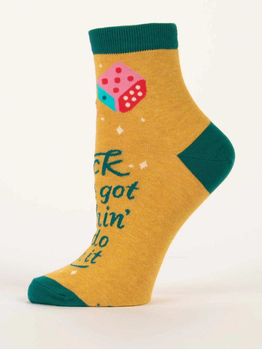 Luck ain't Nothing Socks socks Blue Q Socks