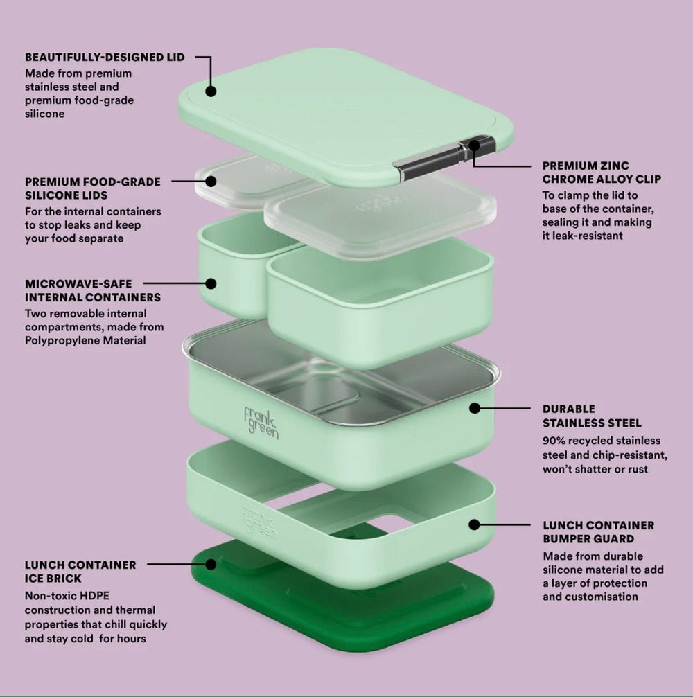 Lunch Container with Silicon Lid - Sky Blue lunch box Frank Green